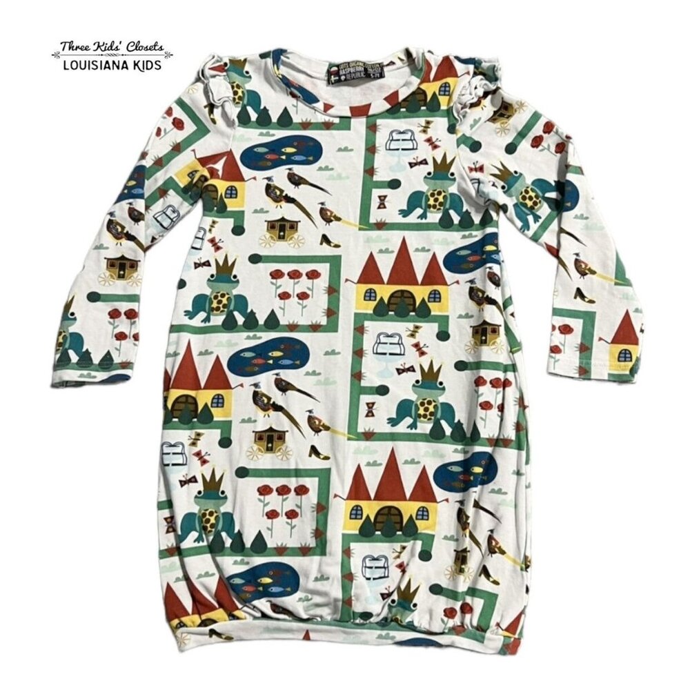 Raspberry Republic 116/122 (5-7Y) Royal Ribbit Frog Prince Dress